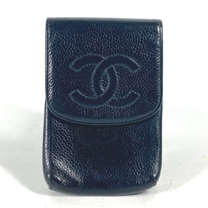 CHANEL Cigarette case A13511 Caviar skin black CC COCO Mark logo