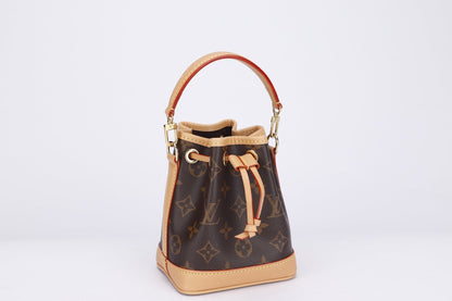 Louis Vuitton Nano Noé (M81266) Monogram, with Strap & Handle, with Dust Cover & Box