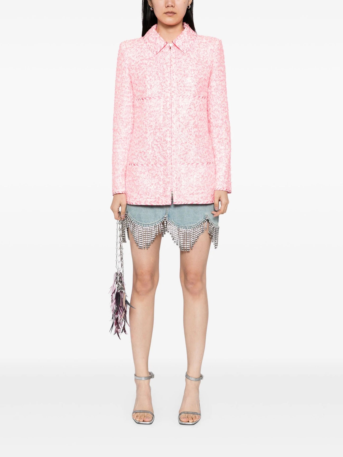 Fluorescent Pink Textured Jacket