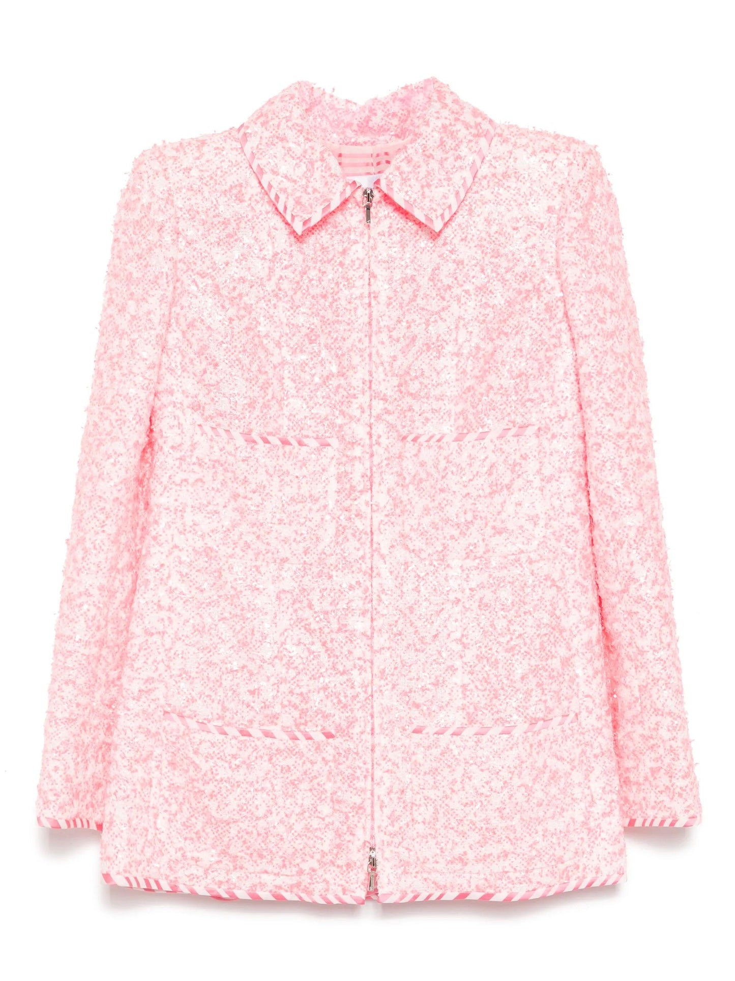 Fluorescent Pink Textured Jacket
