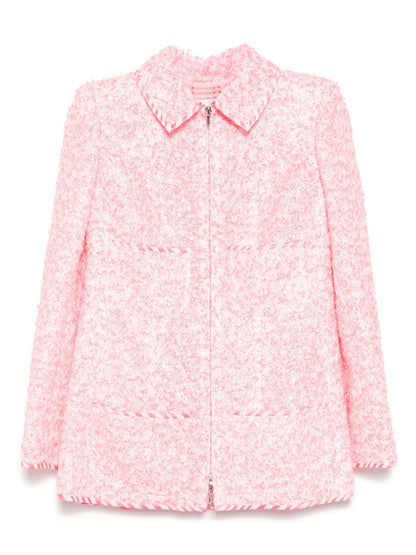 Fluorescent Pink Textured Jacket