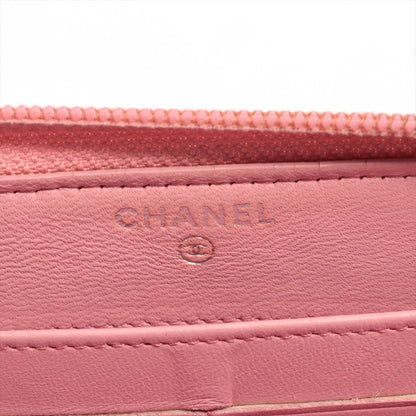 Chanel Camelia  Round  Wallet Pink Silver Gold  17th