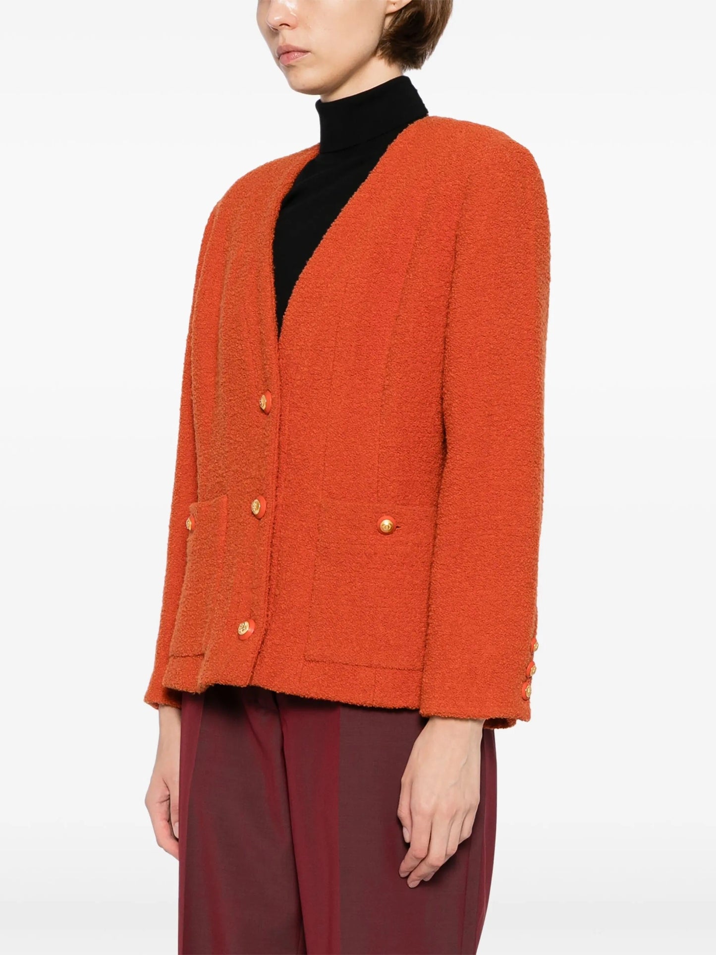 Orange Tweed Blazer