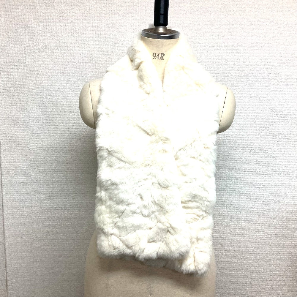 CHANEL Scarf Fur , Lapin white fur