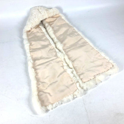 CHANEL Scarf Fur , Lapin white fur