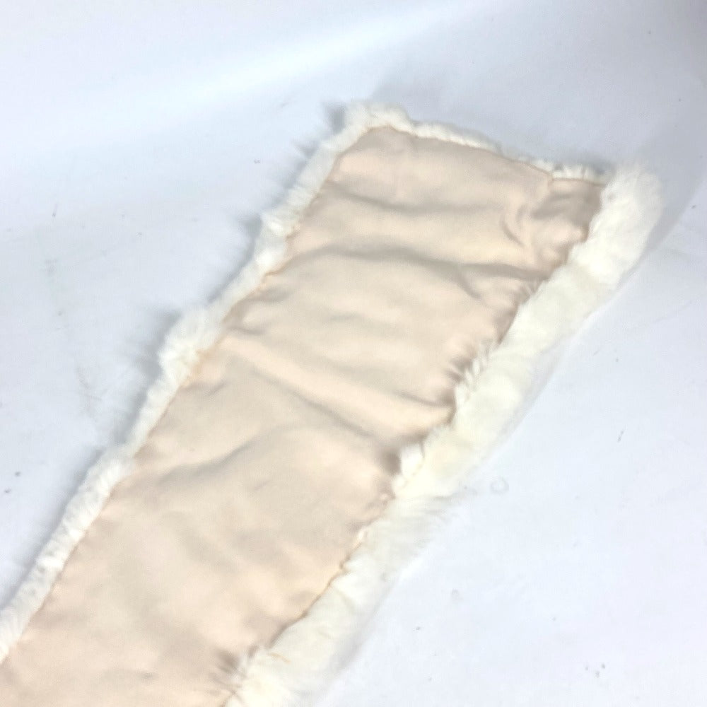 CHANEL Scarf Fur , Lapin white fur