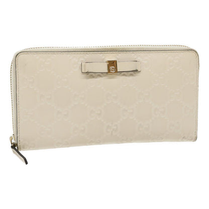 GUCCI GG Canvas ssima Long Wallet White  30393