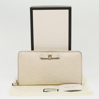 GUCCI GG Canvas ssima Long Wallet White  30393