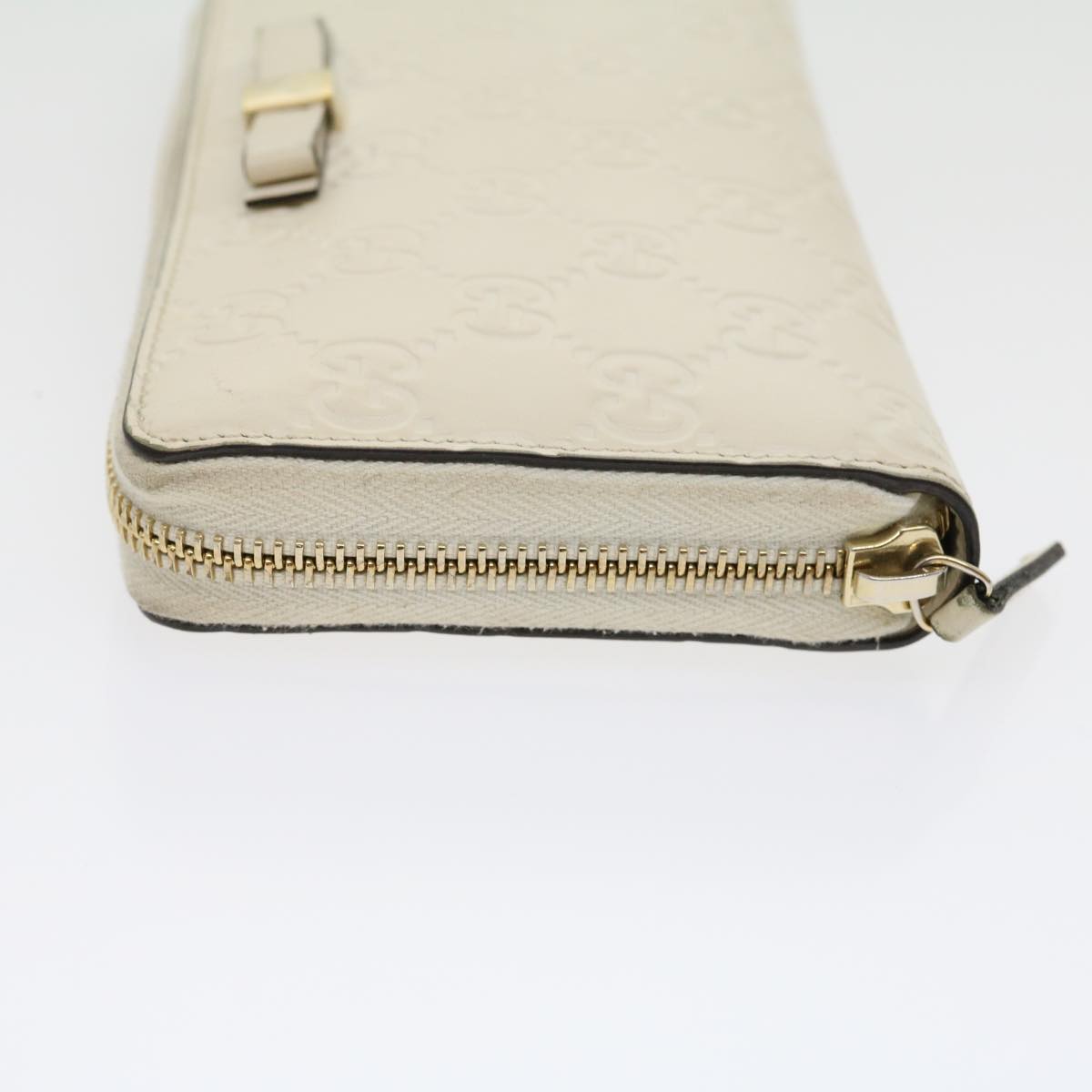 GUCCI GG Canvas ssima Long Wallet White  30393