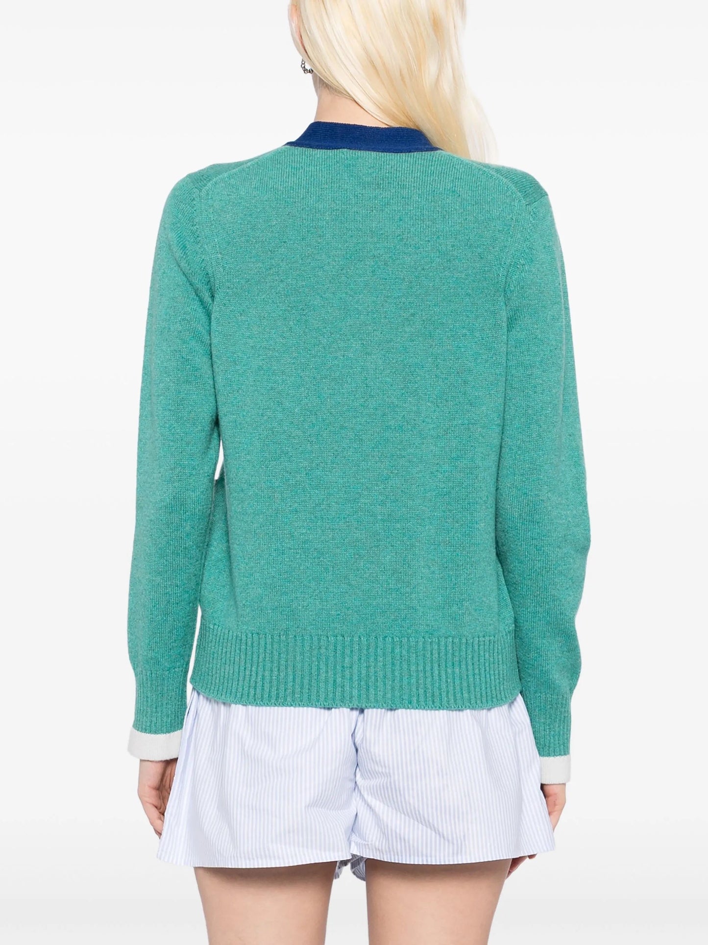 Turquoise Cashmere Cardigan