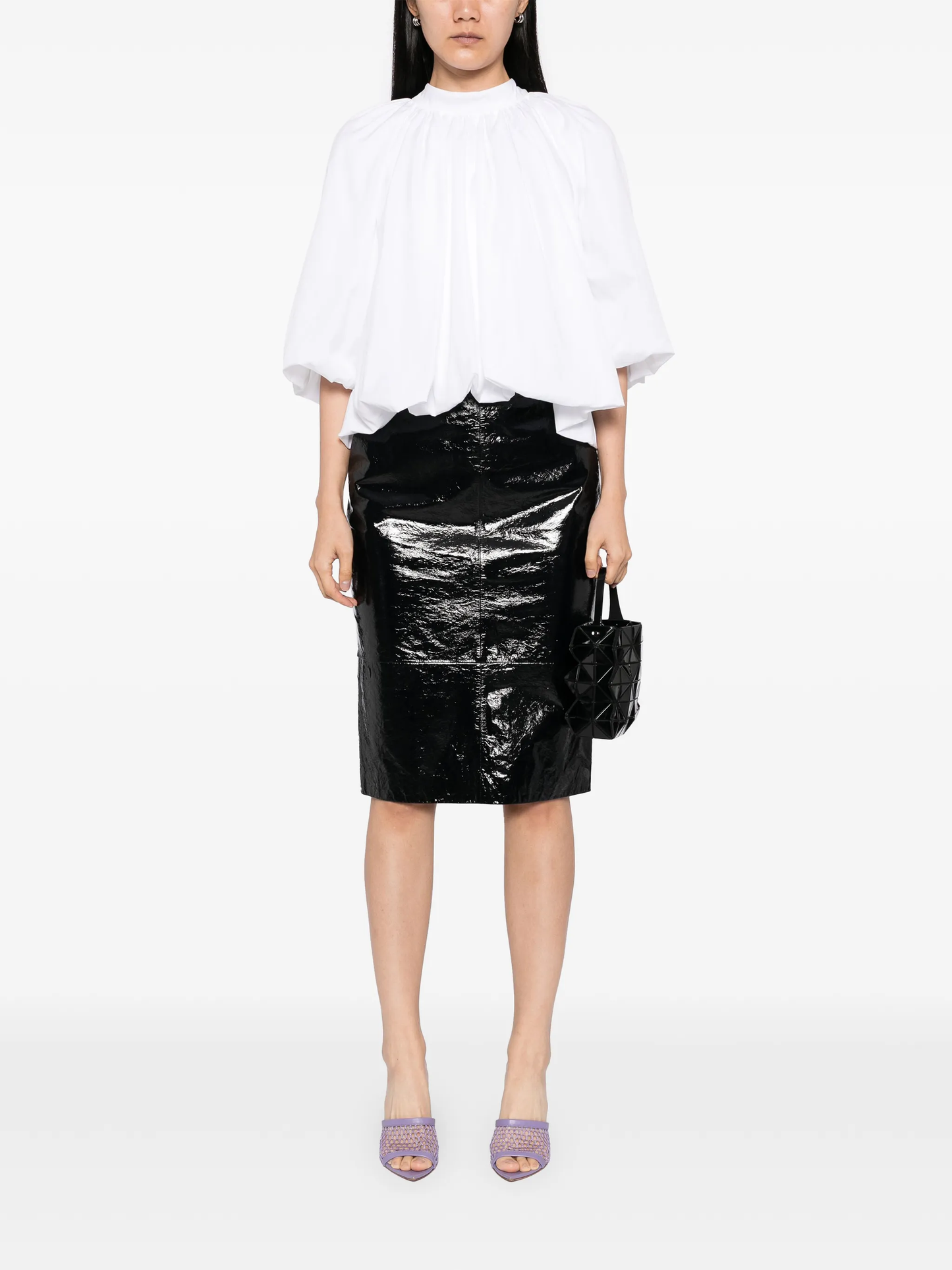 Black Patent Leather Skirt