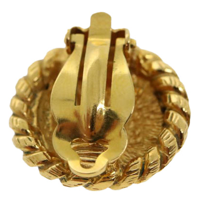 Chanel COCO Mark Earring metal Gold CC Auth 30468A