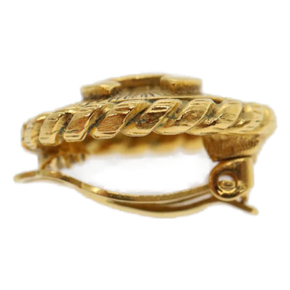 Chanel COCO Mark Earring metal Gold CC Auth 30468A