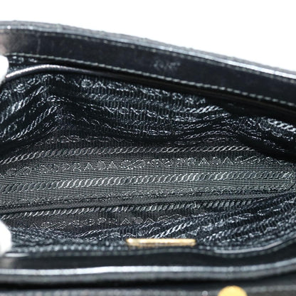 Prada Chain Shoulder Bag Nylon Black Gold  30469A