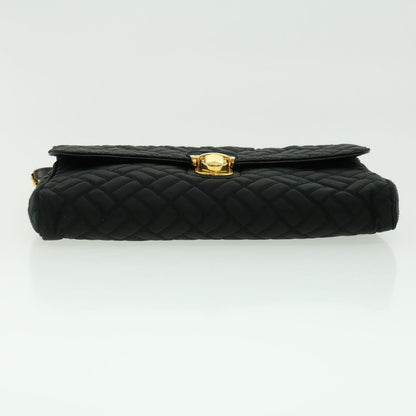 Prada Chain Shoulder Bag Nylon Black Gold  30469A