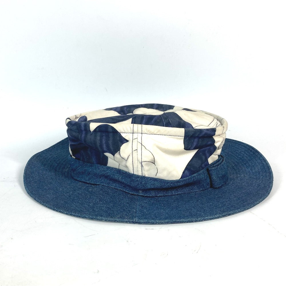 CHANEL hat canvas blue Ribbon Ribon Camellia logo denim Women 57 Used