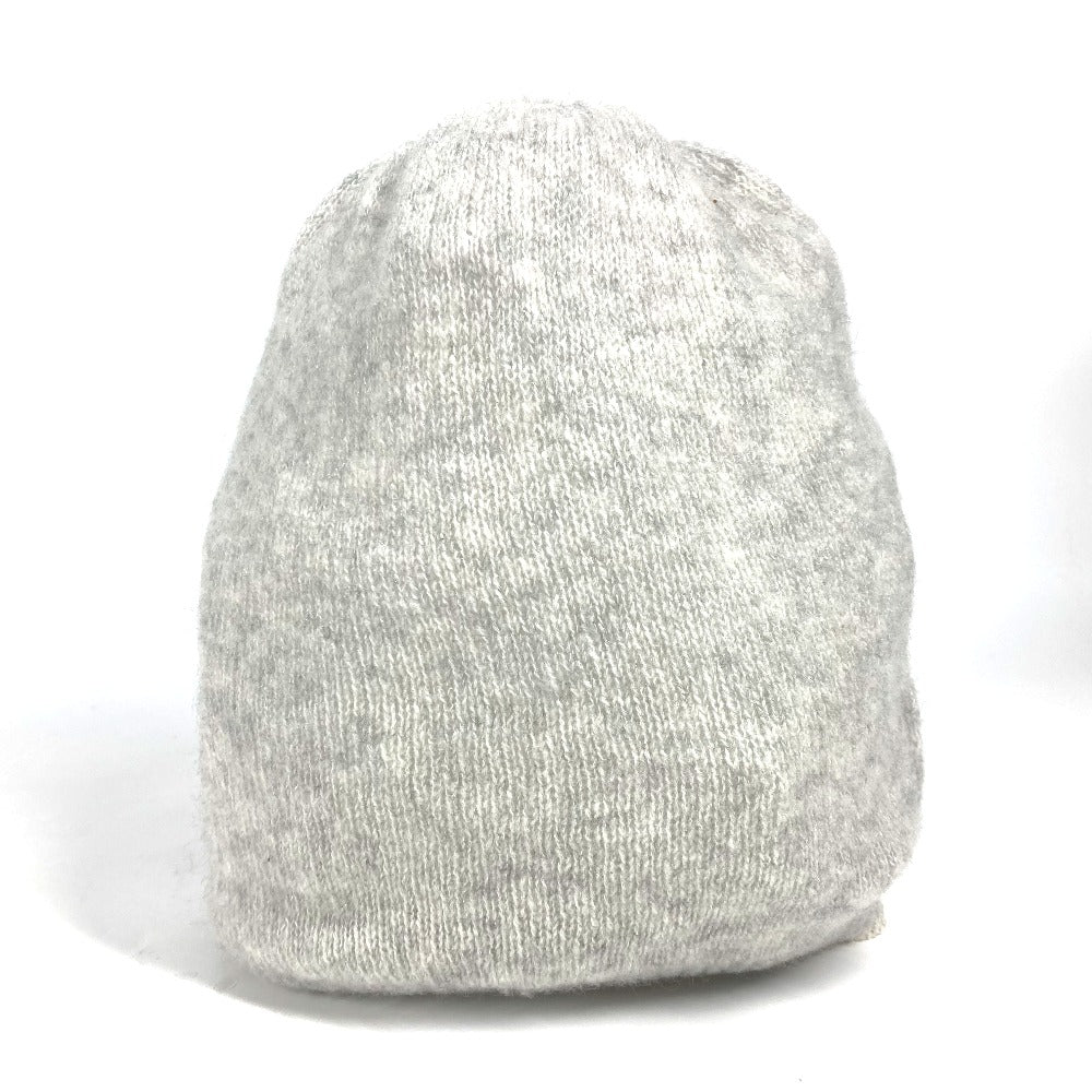 CHANEL Knit hat Cashmere, Silk gray 17B CC COCO Mark