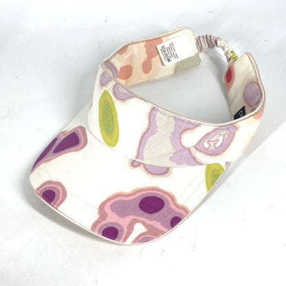 CHANEL Sun visor cotton pink All-over logo