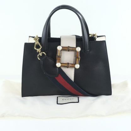 Gucci Nimfair Black Pony-Style Calfskin Handbag ()