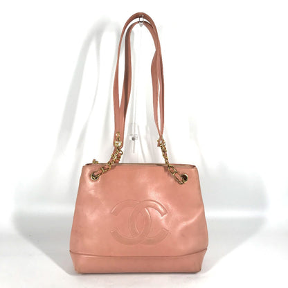 CHANEL Tote Bag leather pink Shoulder Bag CC COCO Mark Women Used