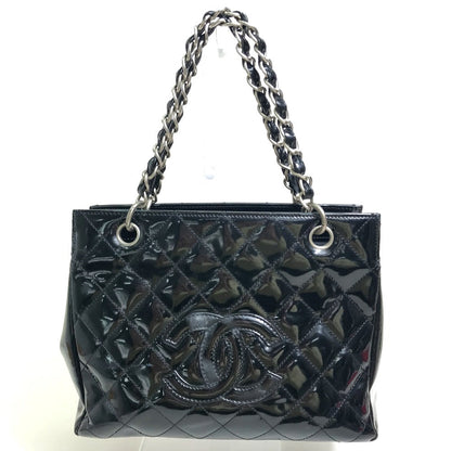 CHANEL Handbag enamel black Tote Bag CC COCO Mark Women Used