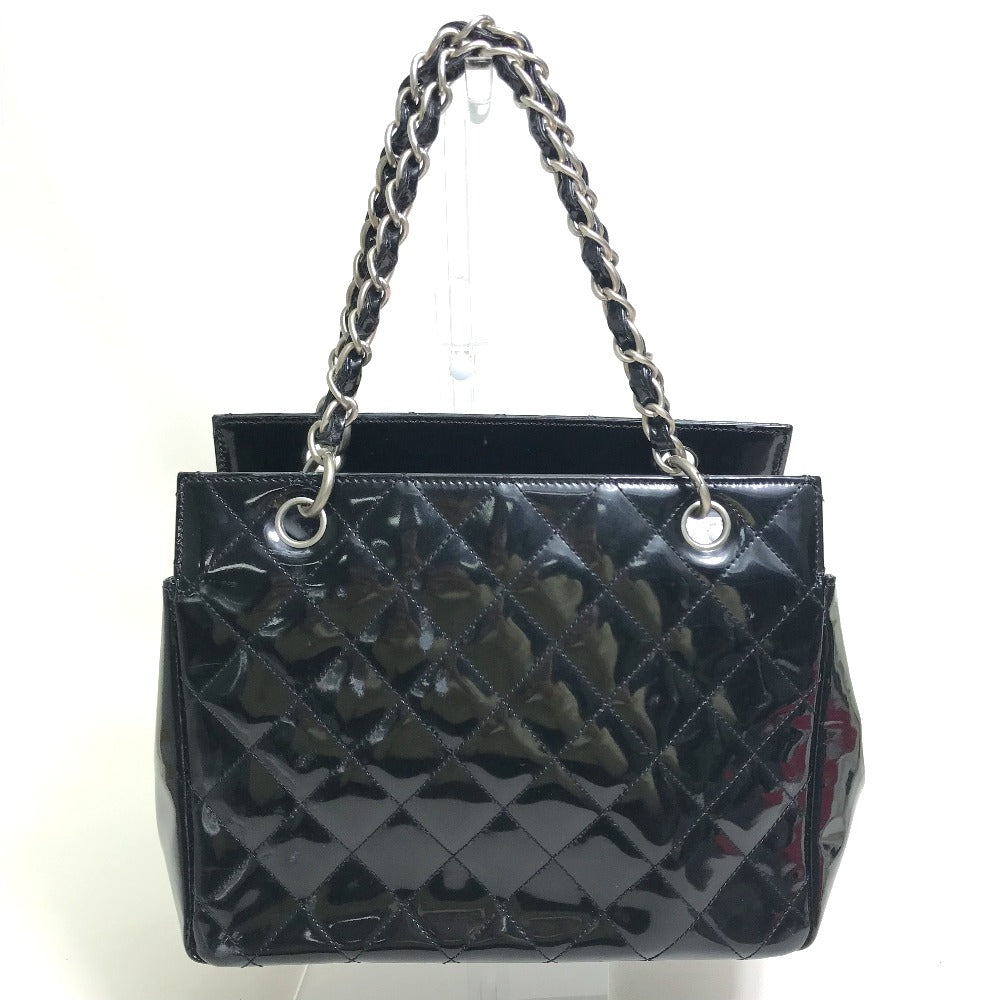 CHANEL Handbag enamel black Tote Bag CC COCO Mark Women Used