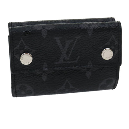 LOUIS VUITTON Monogram Eclipse Discovery compact wallet Wallet M67630 Auth 30813