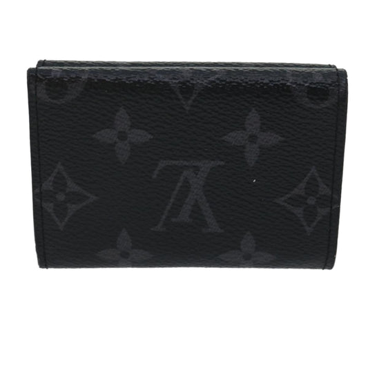 LOUIS VUITTON Monogram Eclipse Discovery compact wallet Wallet M67630 Auth 30813