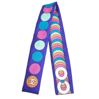 CHANEL scarf silk multicolor COCO Mark COCO Women Used