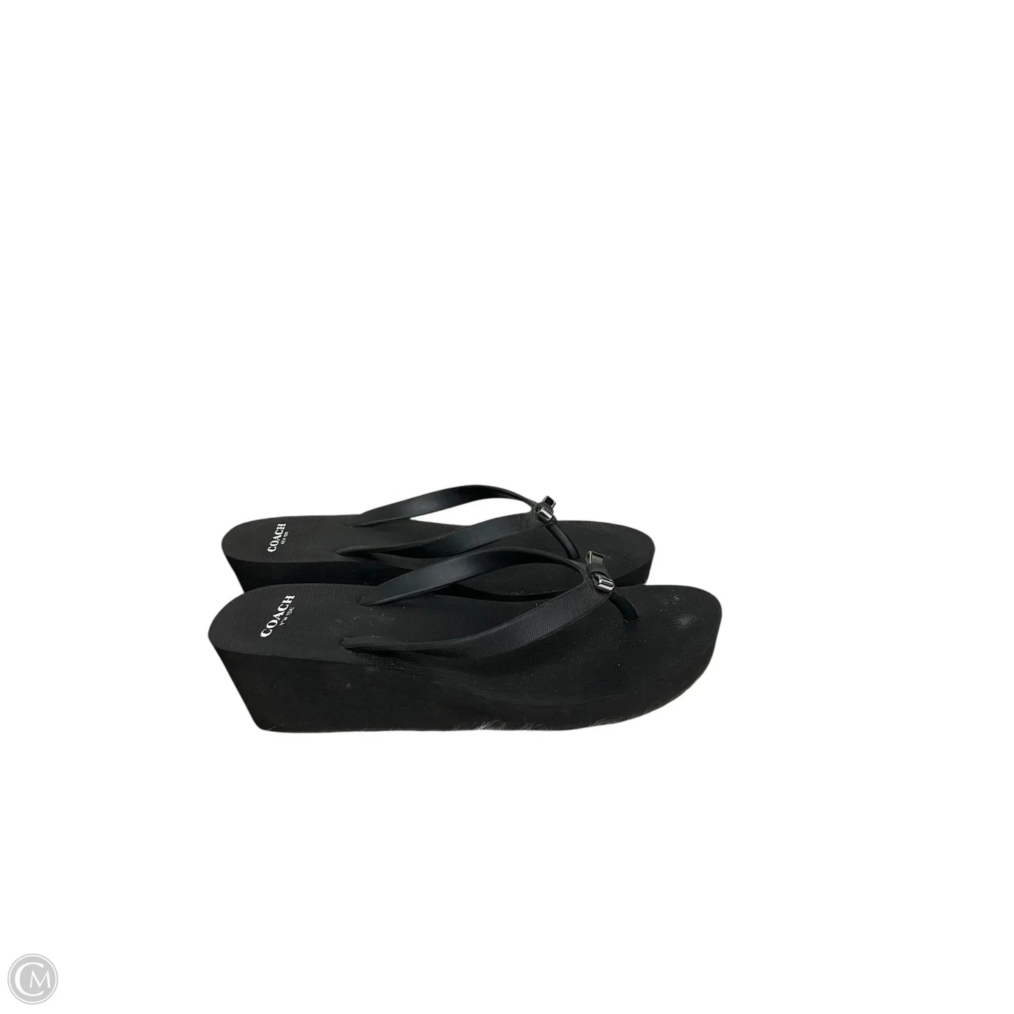 Sandals Designer By Coach In Black, Size: 7.5