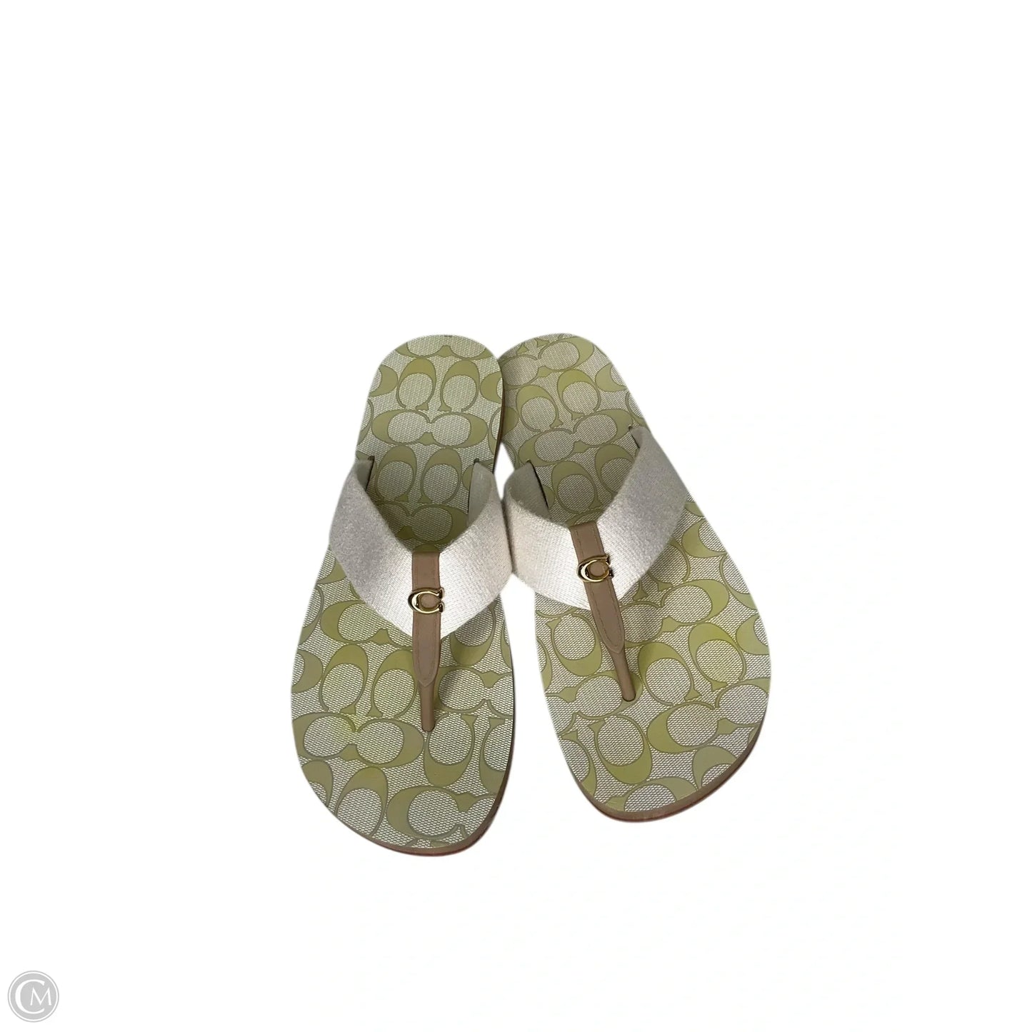 Sandals Designer By Coach In Tan, Size: 8