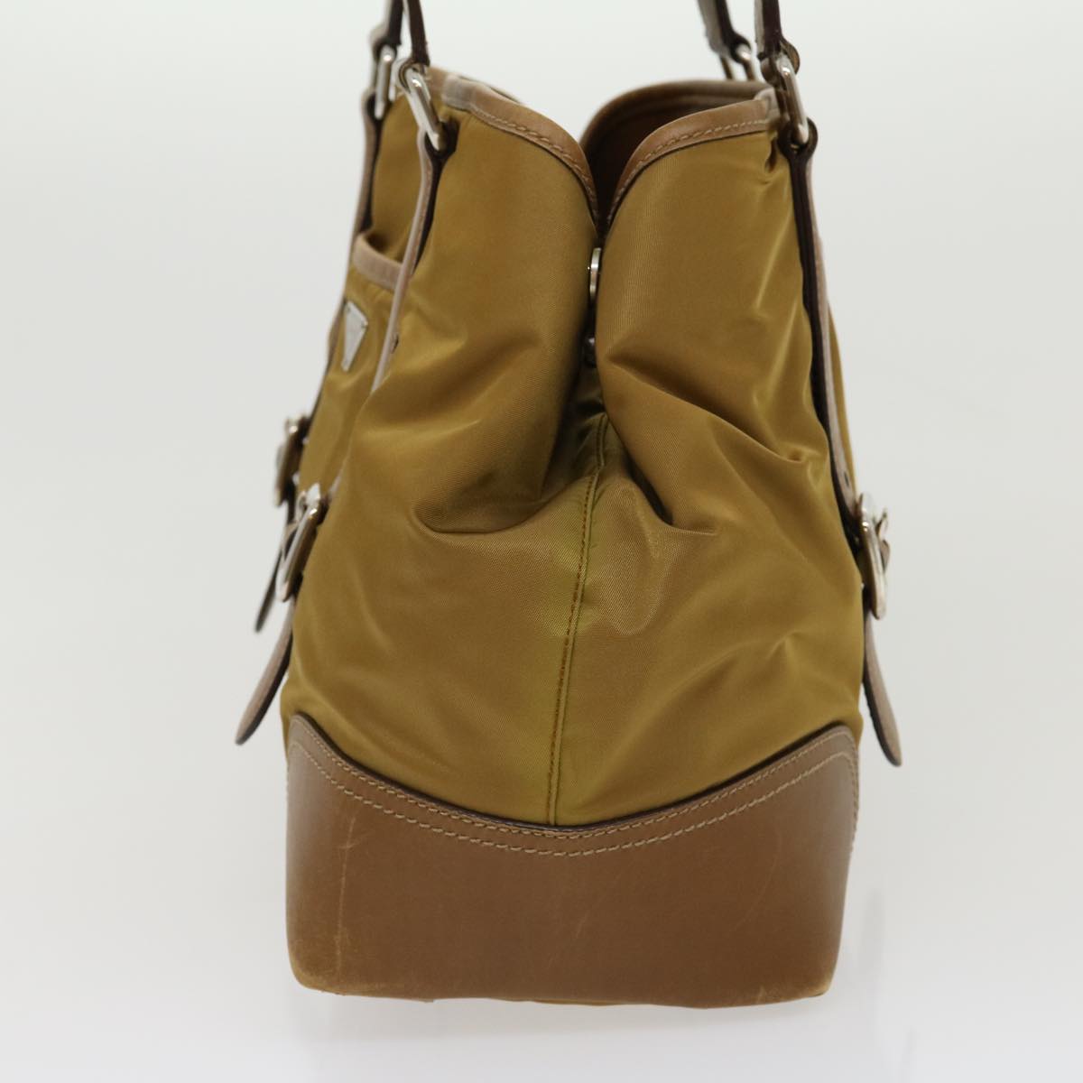 Prada Shoulder Bag Nylon Khaki  30980