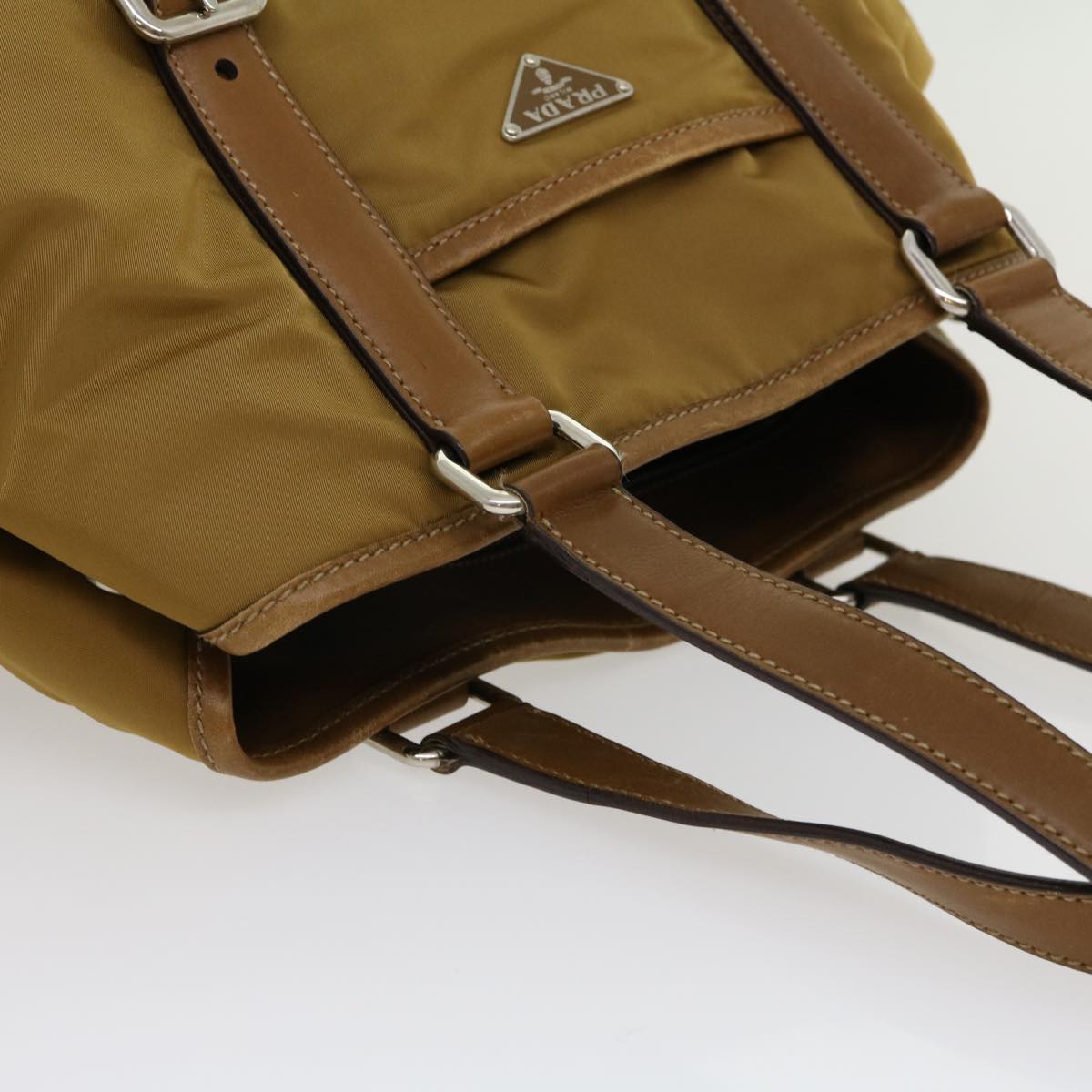 Prada Shoulder Bag Nylon Khaki  30980