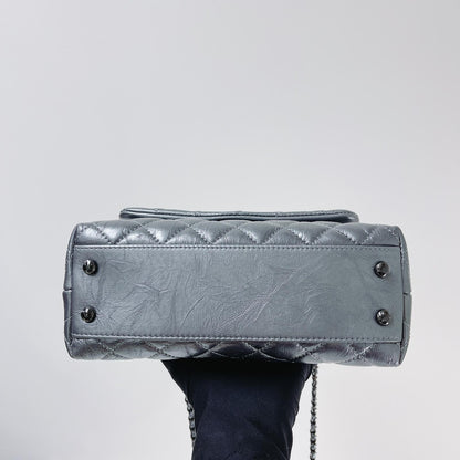 Quilted Mini Coco Handle Flap Silver RHW