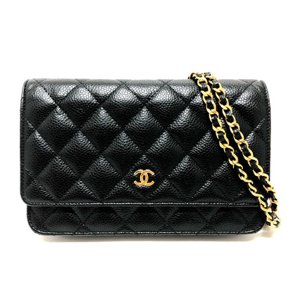 CHANEL Shoulder Bag AP0250 Caviar skin black COCO Mark Classic Long Wallet Purse Matrasse Chain wallet