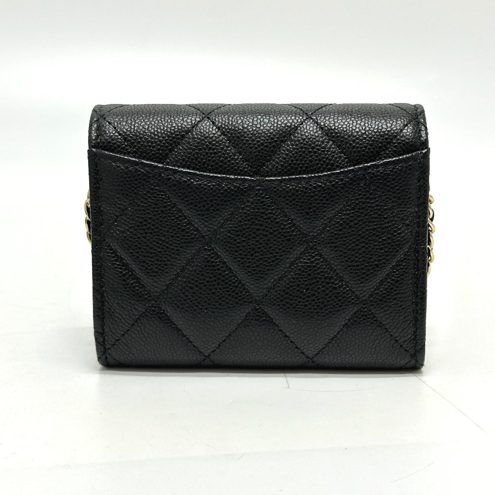 CHANEL Coin case AP0238 Caviar skin black COCO Mark Matelasse CC