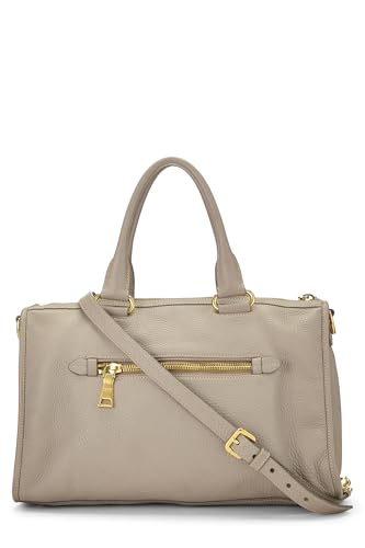 Prada,  Beige Vitello Daino Convertible Tote Medium, Grey