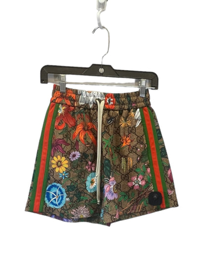 Shorts Luxury Designer By Gucci In Floral Print, Size: Xxs