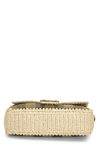 Fendi,  Brown Pequin Canvas Convertible Baguette Medium, Multi