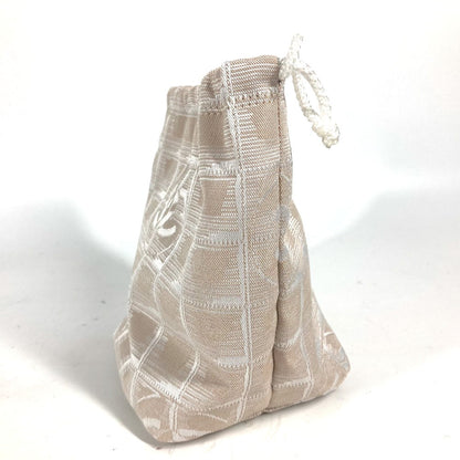 CHANEL Pouch Nylon beige New travel line Drawstring pouch