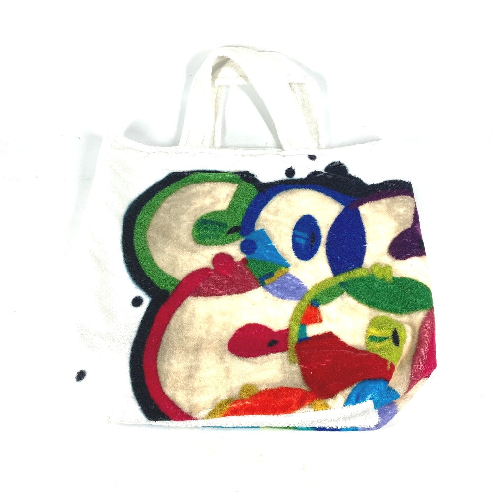 CHANEL Tote Bag pile white Beach bag logo Women Used