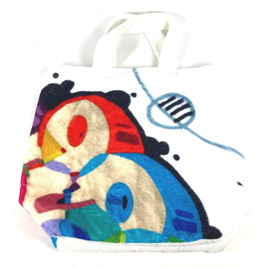 CHANEL Tote Bag pile white Beach bag logo Women Used