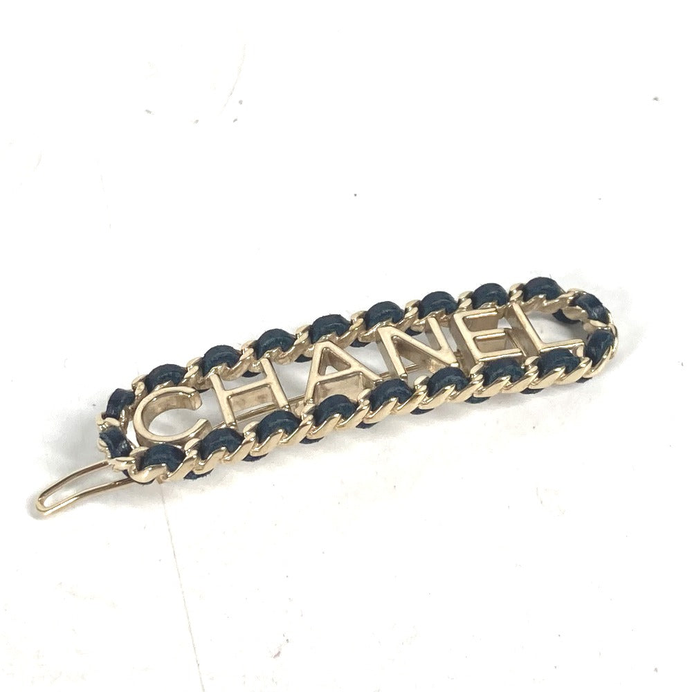 CHANEL Valletta metal gold logo Chain