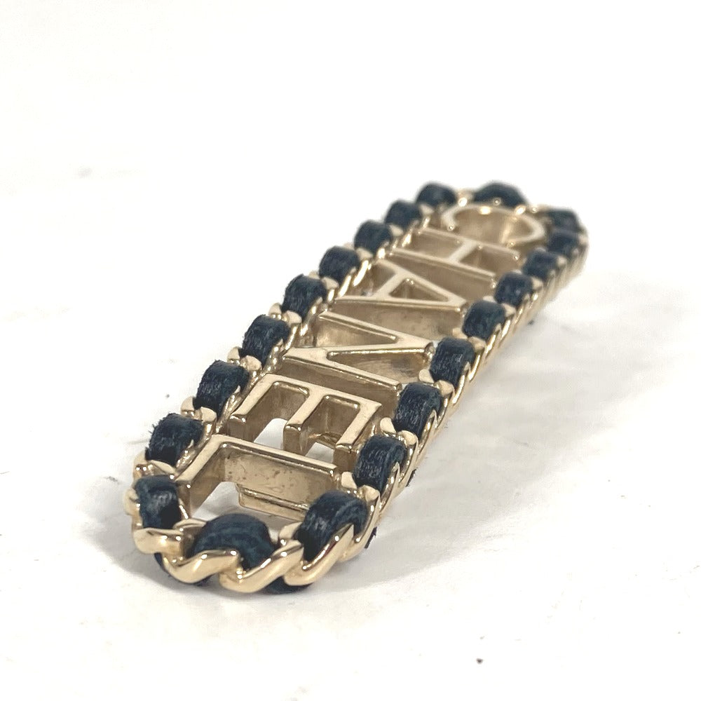 CHANEL Valletta metal gold logo Chain