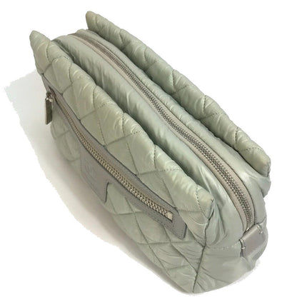 CHANEL Pouch A48615 Nylon Green type Cococoon Bag accessory Women Used