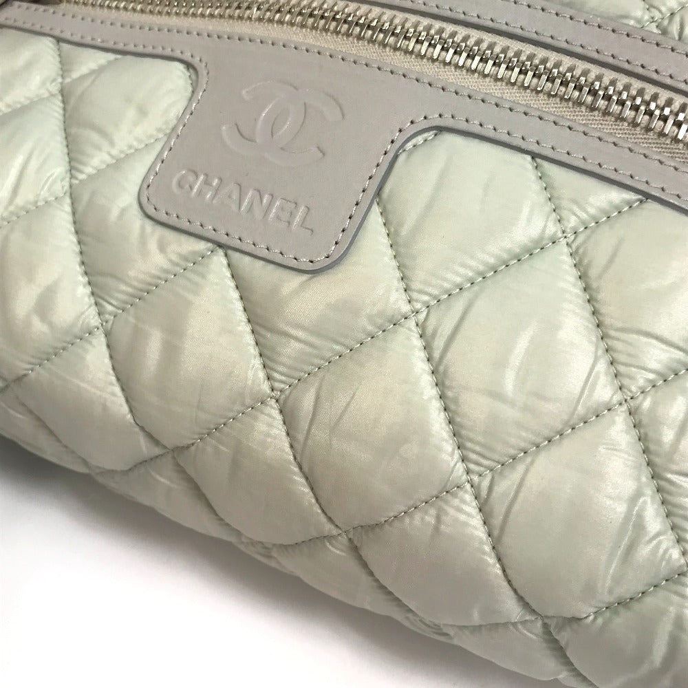 CHANEL Pouch A48615 Nylon Green type Cococoon Bag accessory Women Used