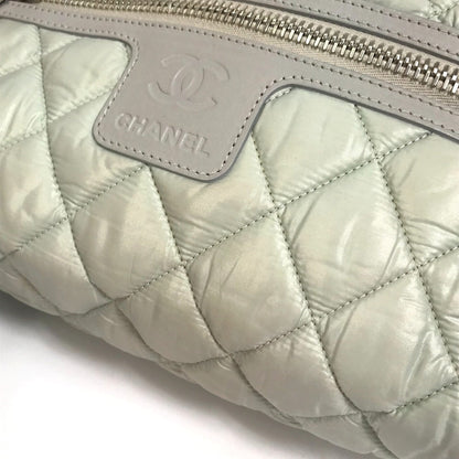 CHANEL Pouch A48615 Nylon Green type Cococoon Bag accessory Women Used