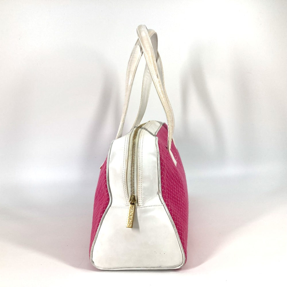 CHANEL Boston Duffel bag Canvas / Leather pink By color CC COCO Mark Women Used