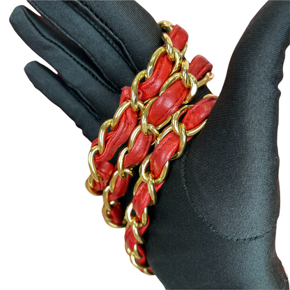 Double Flap Maxi Lambskin Red GHW