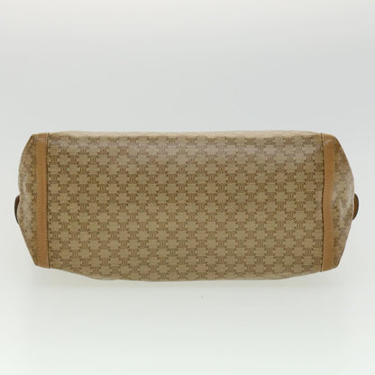 Celine Macadam Canvas Hand Bag PVC Leather Beige  31582